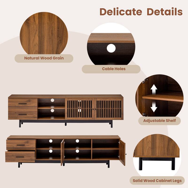 78 in with Deep Drawers TV Stand for TVs up to 85 in - n/a