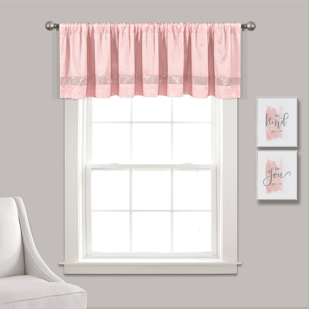 Silver Orchid Viby Faux Silk Night Sky Window Valance - 84x18