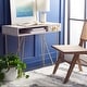 preview thumbnail 3 of 35, SAFAVIEH Raveena 1-Drawer 1-Shelf Hairpin Leg Desk White Wash/ Mixed White Wash/Brass
