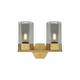 Option Plated Smoke Glass / Brushed Brass