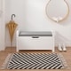 preview thumbnail 2 of 4, Kids Toy Box Chest with Cushion Seat Bench,Flip-Top Lid,Safety Hinge