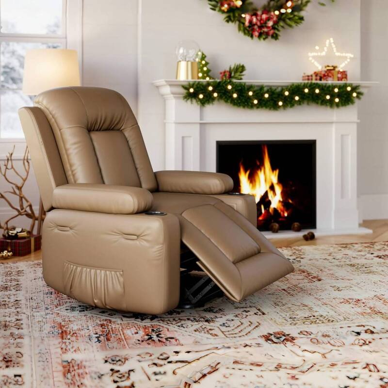 Adjustable Electric Heat and Massage Power Recliner Chair, Single Sofa