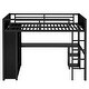 preview thumbnail 5 of 4, Twin XL Size Metal Loft Bed with Built-in Wardrobe, Desk and Storage Shelves