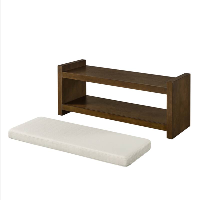 40/47 Inch Storage Bench End Bed Bench with Shoe Rack