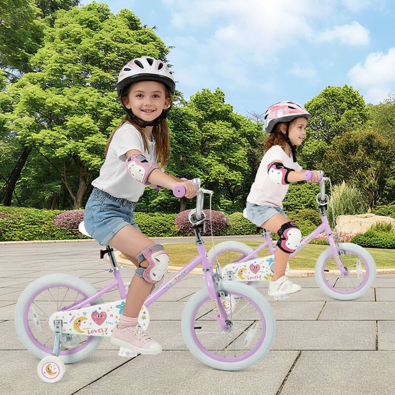 Costway 12/14/16/18 Inch Kids Bike for Girls Boys Age 3-8 Years with - See Details