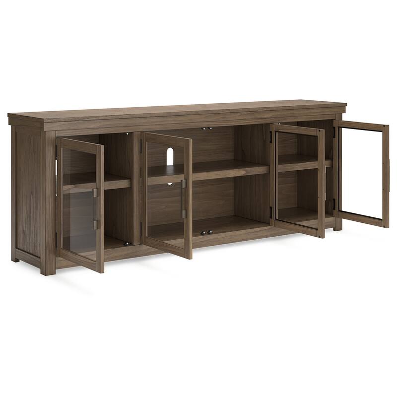 Signature Design by Ashley Boardernest Brown 85" TV Stand for TVs up to 97" - 85"W x 18"D x 33"H