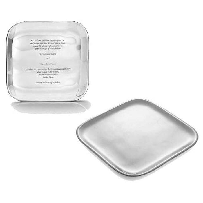 Nambe Square Metal Alloy Serving Platter - 9 Inch