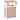 Pink Nightstand with Charging Station LED Nightstand with 4 Fabric Storage Drawers Small Dresser for Bedroom