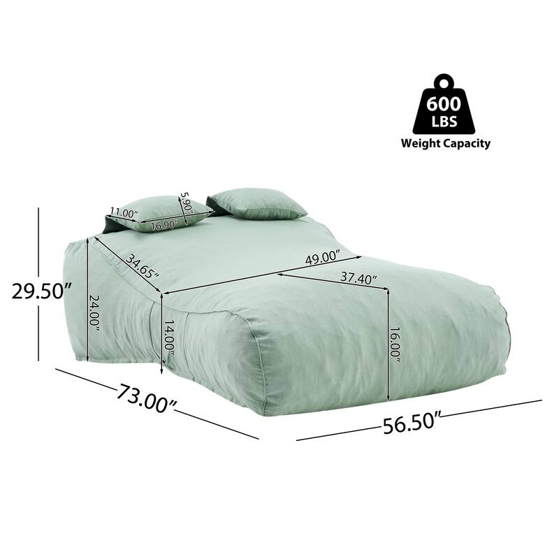 Christopher Knight Home - Lemoore Casual Outdoor Upholstered Bean Bag Daybed