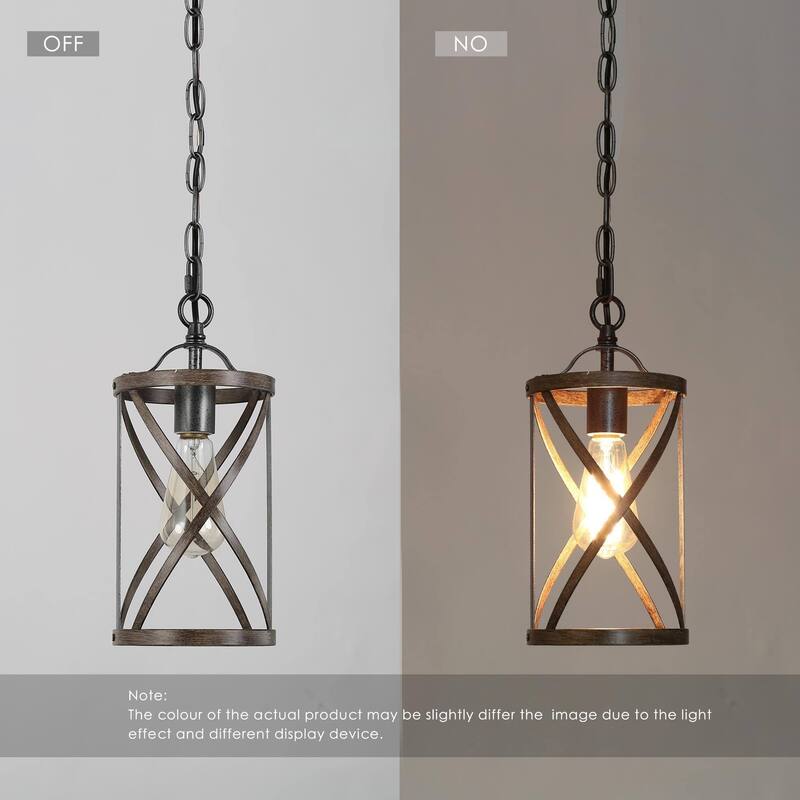 Halam Modern Farmhouse Barn Drum Chandelier Bronze Metal Island Pendant Lighting