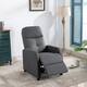Corvus Graz Linen Push Back Recliner Living Room Accent Chair with Arm