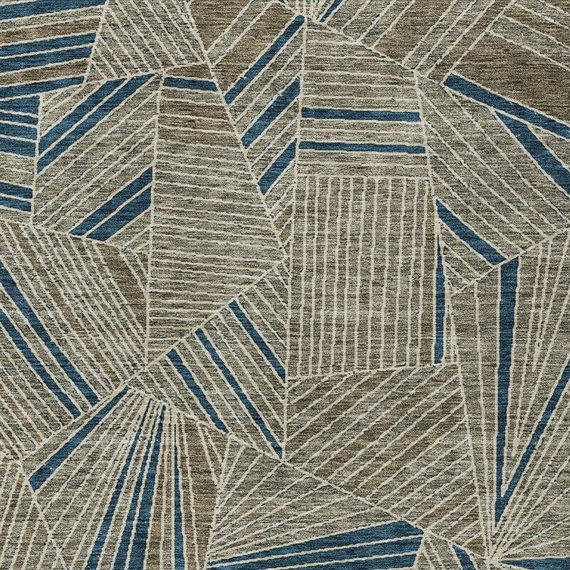 HomeRoots Geometric Transitional Rectangle Outdoor Rug
