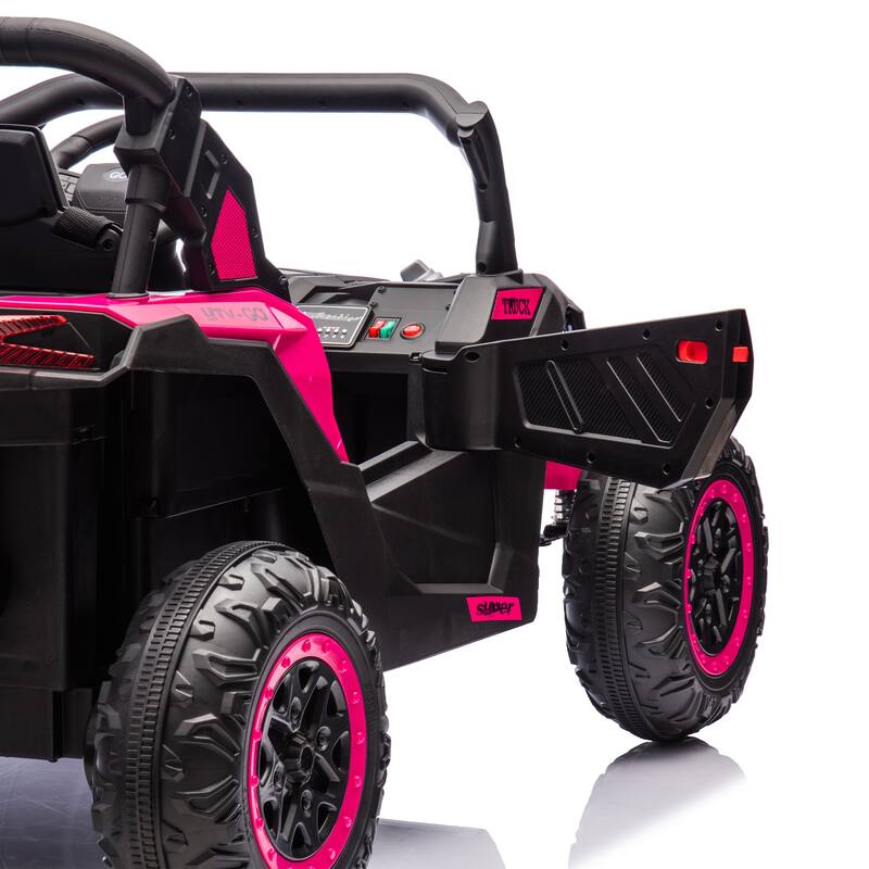 24V 2-Seater Kids Ride On UTV W/Parents Remote Control,4-Wheel Suspension,Slow Start,Large wheel,Anti-collision bar,LED