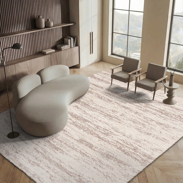 SAFAVIEH Hudson Shag Lulzime Modern Abstract 2-inch Thick Rug - On