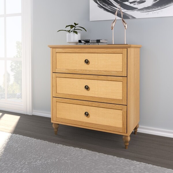 DWE Treasurn Chest新品 Solid teak chest of drawers with 3 drawers - Living room