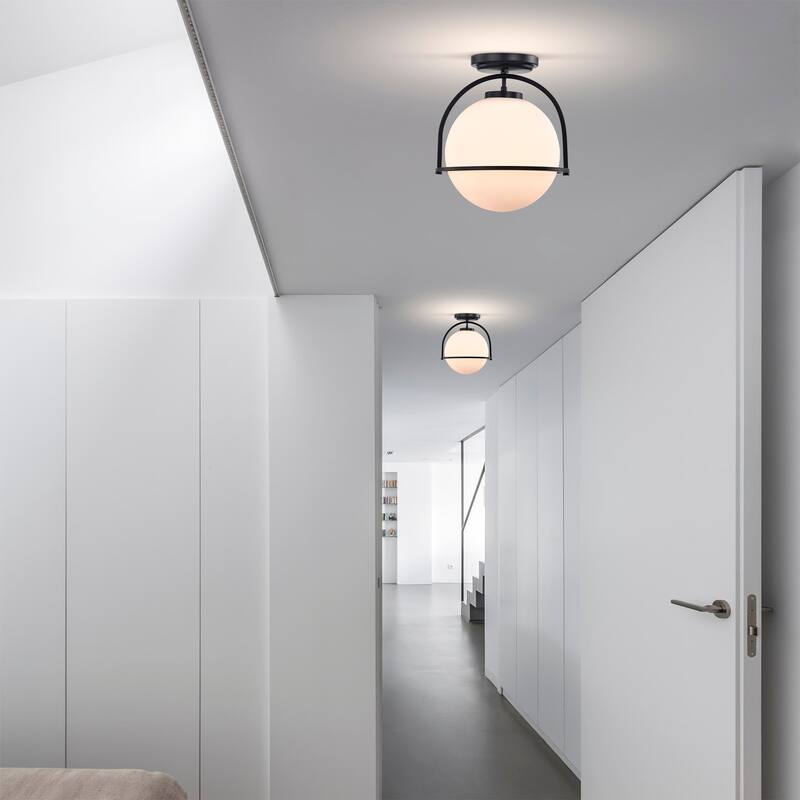 Nuka 12 Inch Modern Semi-Flush Mount Pendant Ceiling Lighting
