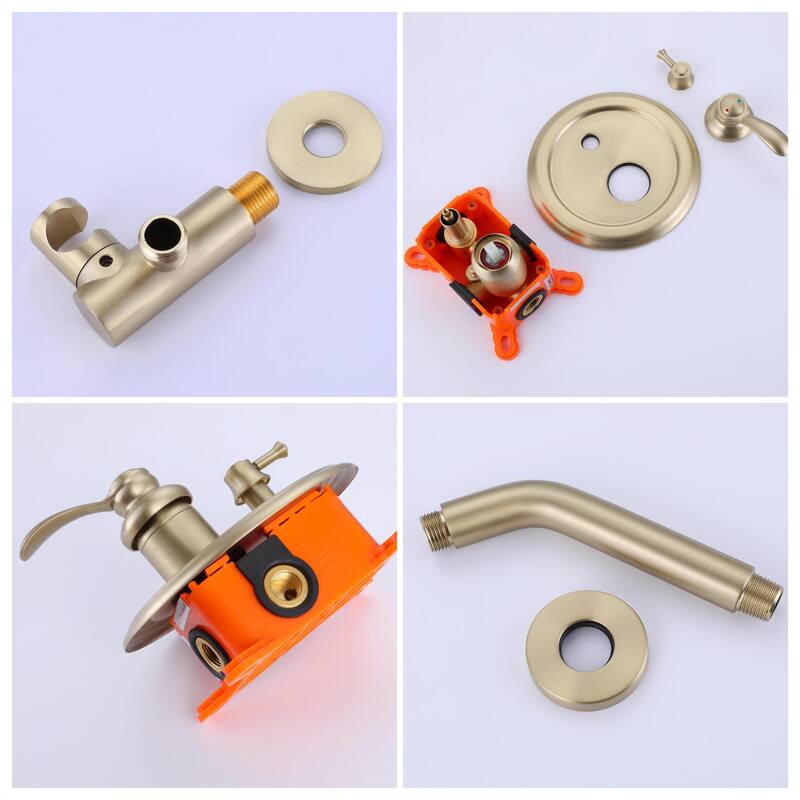 Bathroom Concealed Two Handles Two-Function Shower Set With Rough In Valve