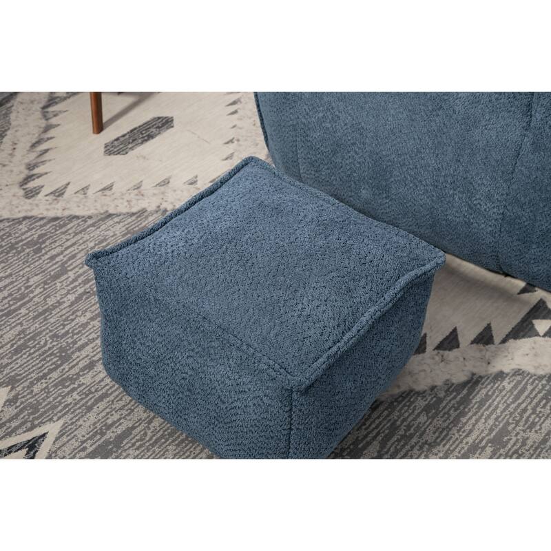 GDFStudio - COOLMORE Boucle Bean Bag Chair with Memory Foam Filling for Ultimate Comfort