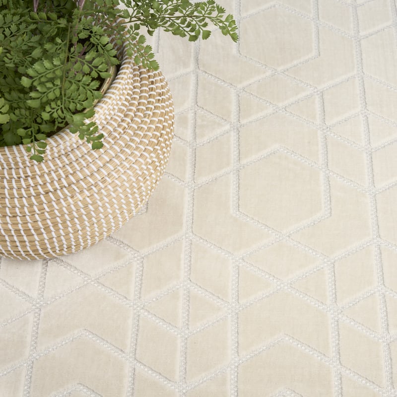 Nourison Washable Charm Indoor only Geometric Area Rug
