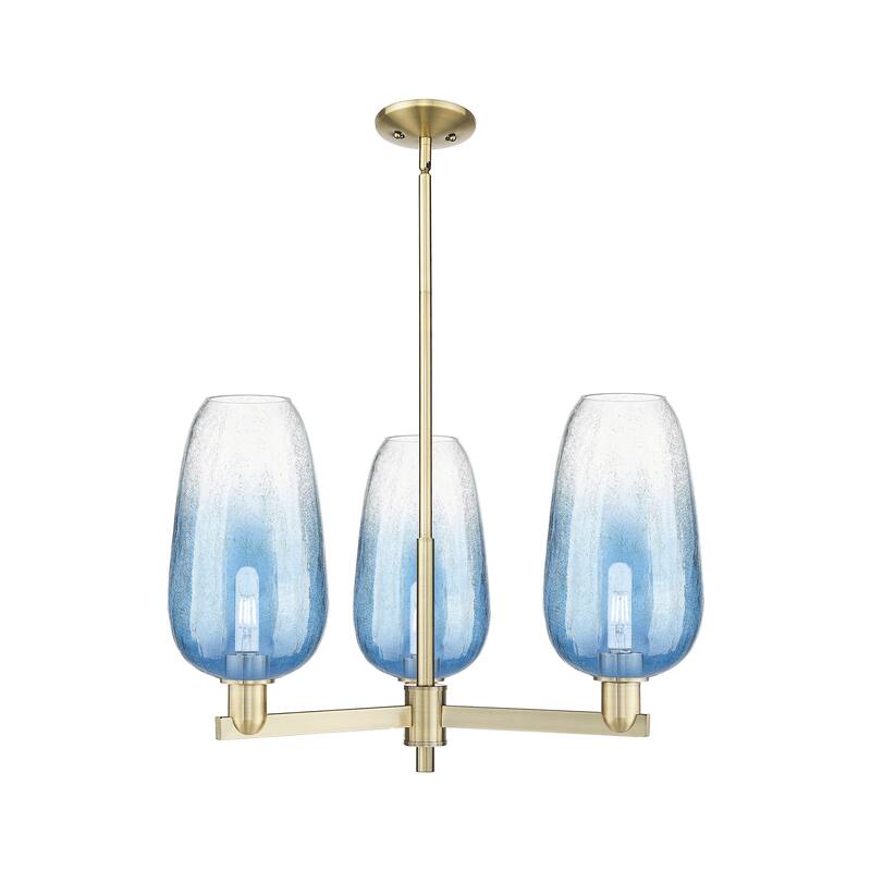 Innovations Lighting Downtown Urban - Brookhaven Flute - 3 Light 18" Stem Hung Chandelier