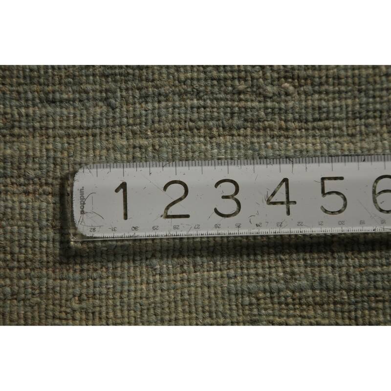 Green & Blue Gabbeh Modern Rug Handmade Stripe Wool Carpet - 3'4" x 4'10"