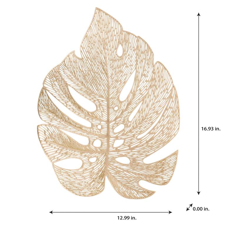 Home Details 4 Pack Leaf Shape Placemat