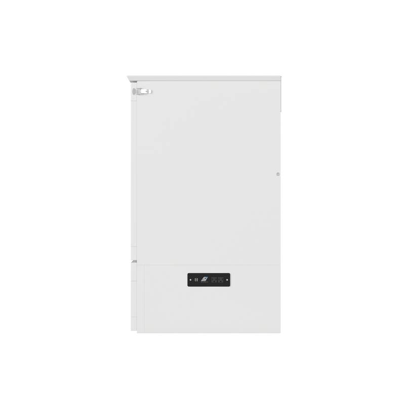 Murphy Bed Chest Solid Wood Modern Bed with Mattress & Storage - White Finish
