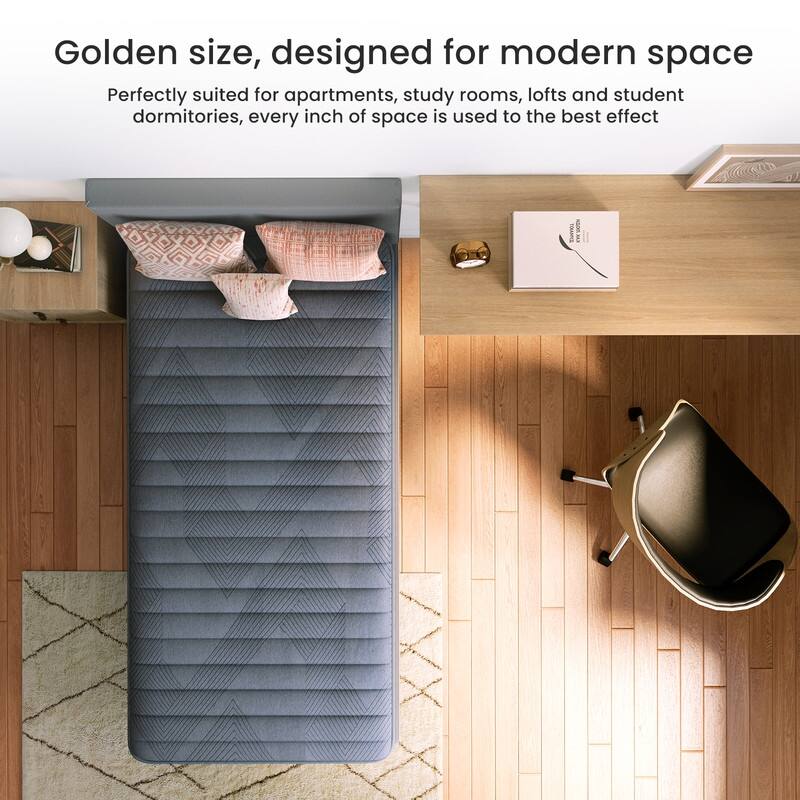 SweDrea Twin Size 10 in. Hybrid Mattress – Medium Firm Breathable and Supportive for Pressure Relief in Dorms, Apartments