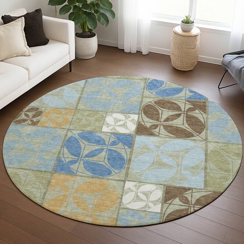 Machine Washable Indoor/ Outdoor Patch Lupton Chantille Rug