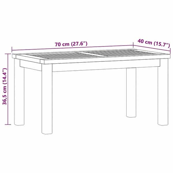 dimension image slide 5 of 6, vidaXL Coffee Table Brown in Solid Teak Wood
