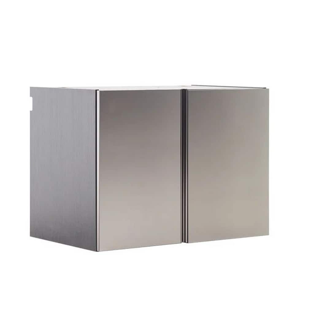 Osy Wall Mounted Storage Garage Cabinet, 2 Shelves, Double Door, Gray