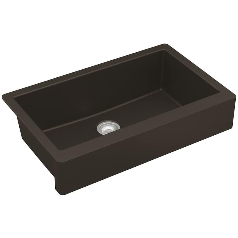 Karran USA QAR-740 Retrofit Farmhouse/Apron-Front Quartz/Granite 34" - Brown