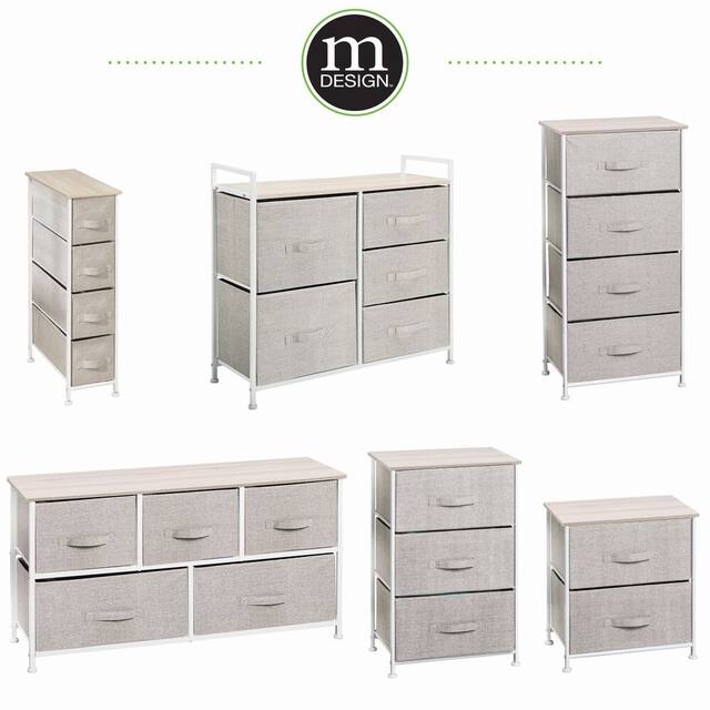 mDesign Vertical Dresser Storage Tower with 4 Drawers