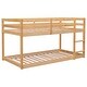 preview thumbnail 23 of 61, Low Height Design Twin Over Twin Floor Bunk Bed in Grey for Kids' Safety,Stylistic Elements Kid's Bunk Bed