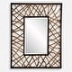 preview thumbnail 1 of 4, Teak Branch Beveled Rectangular Wall Mirror - 56" - Walnut Brown