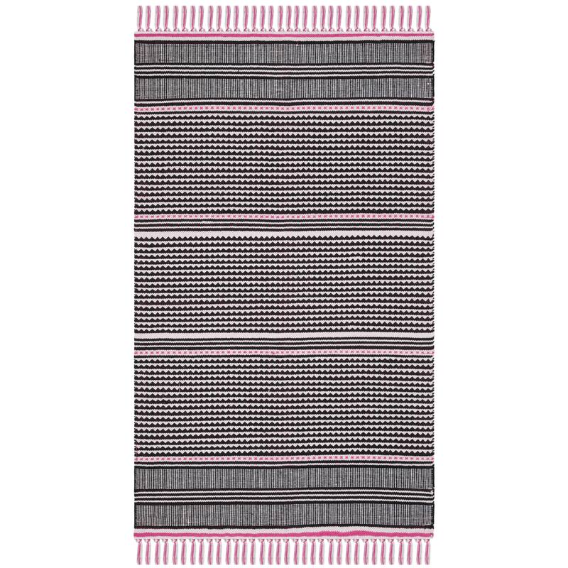 SAFAVIEH, Handmade Flatweave Montauk Susse Casual Cotton Rug - 3' x 5' - Pink/Multi