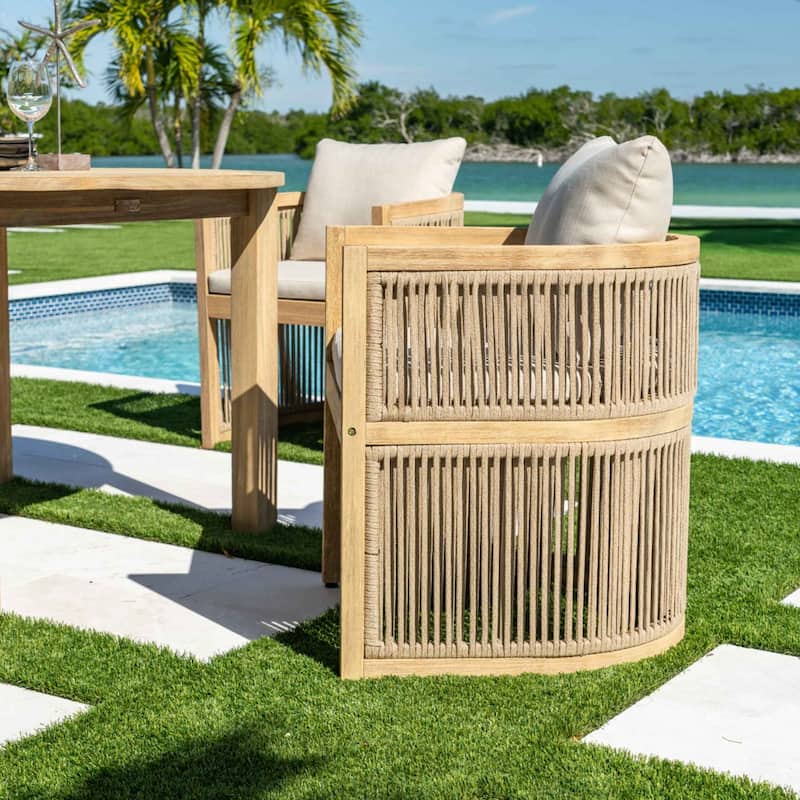Panama Jack Cabo 5-Piece Barrel Round Dining Set