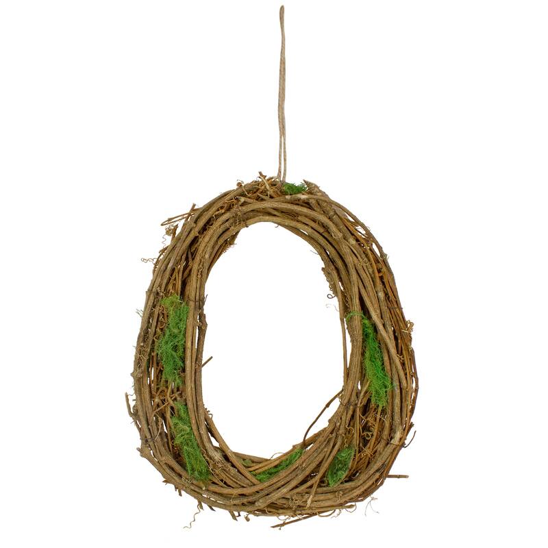 Natural Grapevine and Twig Artificial Spring Wreath with Moss -11.5"