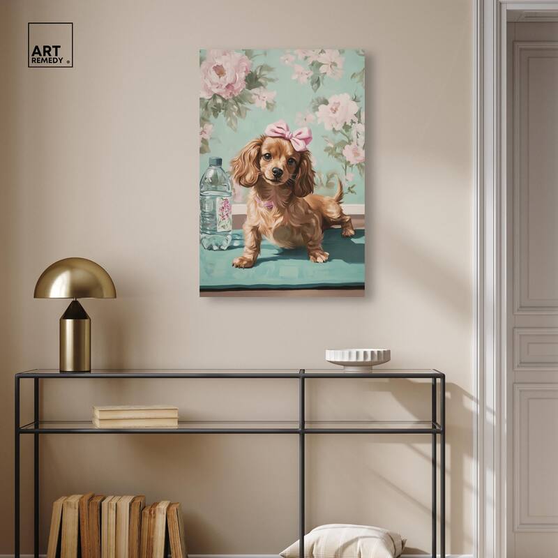 Doxxie Dainty Yoga Canvas by Art Remedy, Gallery Wrapped