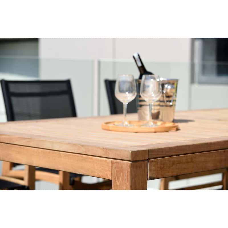 LifestyleGarden 9pc Outdoor Patio Teak Deluxe Dining Set - 9-Piece