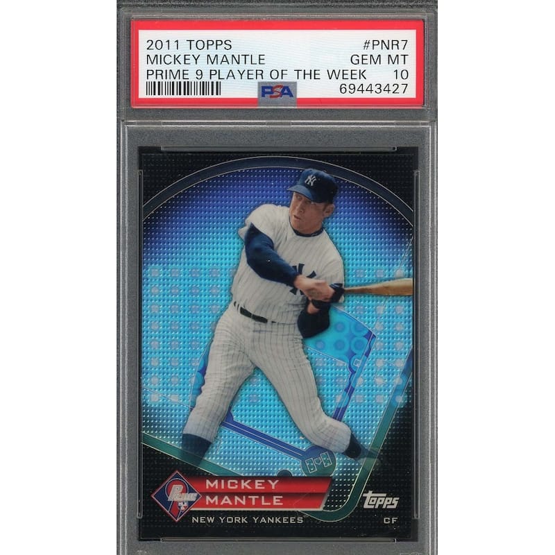 Mickey Mantle 2011 Topps Prime 9 Player Baseball Card #PNR7 Graded PSA 10 - 8'6" x 11'6"