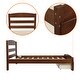 preview thumbnail 7 of 23, Twin Size Solid Wood Construction Platform Bed Frame with Additional Storage Drawer with Knobs and Casters