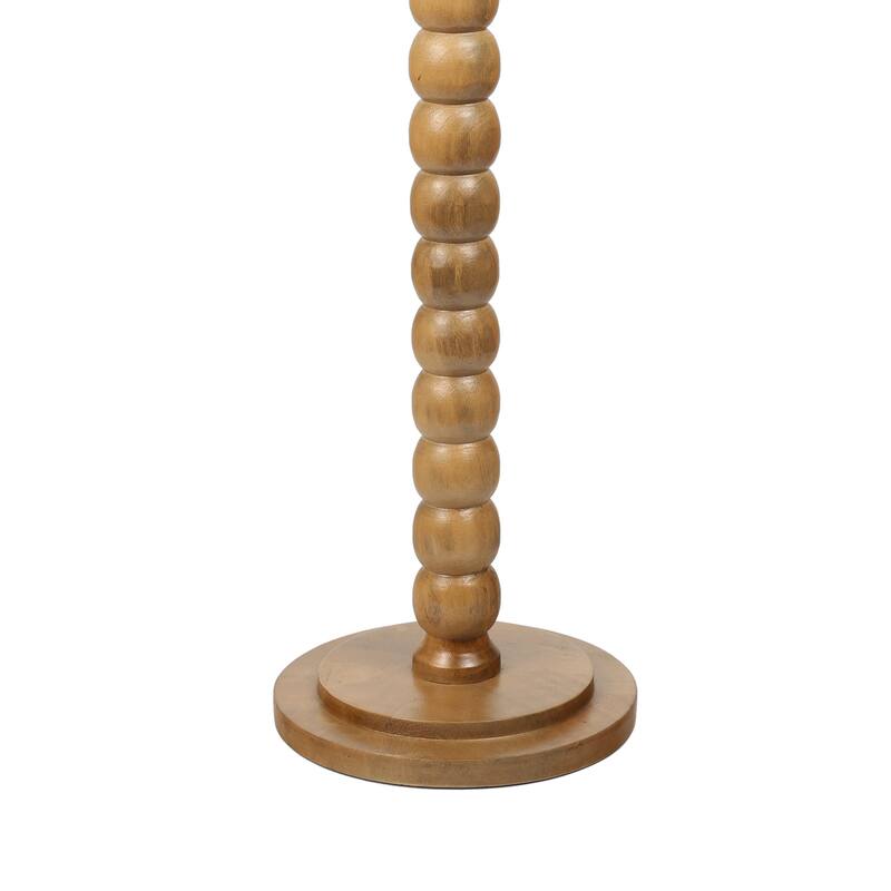 Monroe 24.25″ Farmhouse Spindle Wood Drink & End Table w/ White Marble Top, By JONATHAN Y