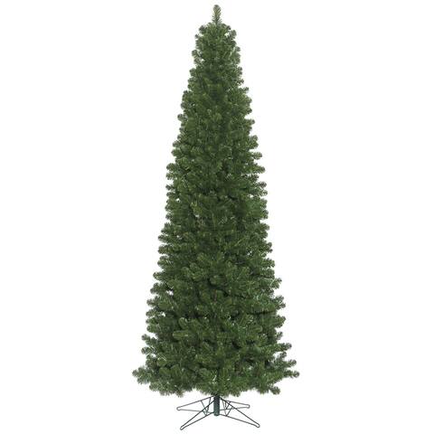 Vickerman 9' Oregon Fir Slim Artificial Christmas Tree, Unlit - Green - 9.5'