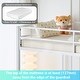 preview thumbnail 7 of 25, Twin Square Tube Raised Bed With Table Outlet LED Light Strip Iron Bed USA