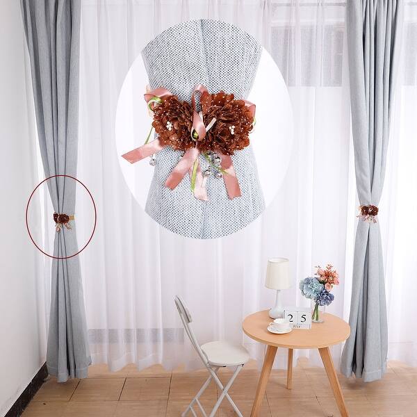 Shop 2pcs Tassel Curtain 37 Tieback Holdback Decorative Rope Curtain Dark Brown 34 X 1 L W Overstock 29581787