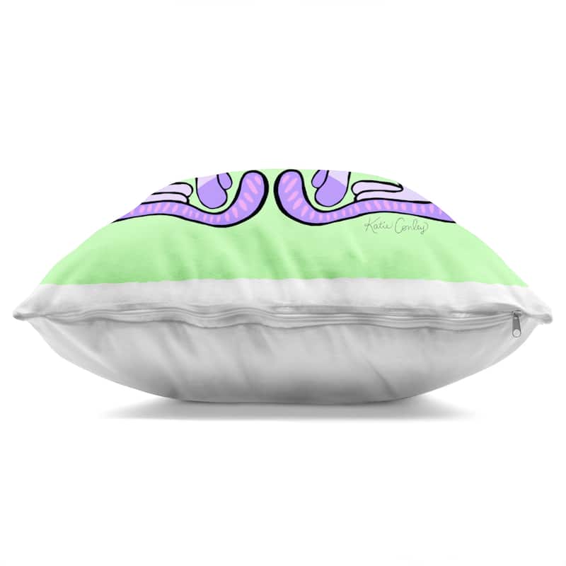 Stupell Classy Cats on Green Decorative Printed Throw Pillow Design by Katie Conley