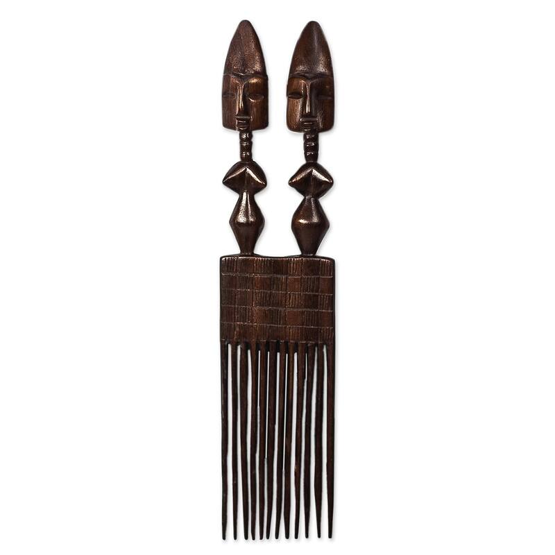 Novica Handmade Twins Mahogany Wood Wall Art
