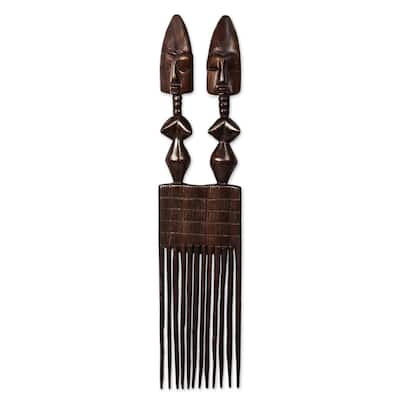 Novica Handmade Twins Mahogany Wood Wall Art