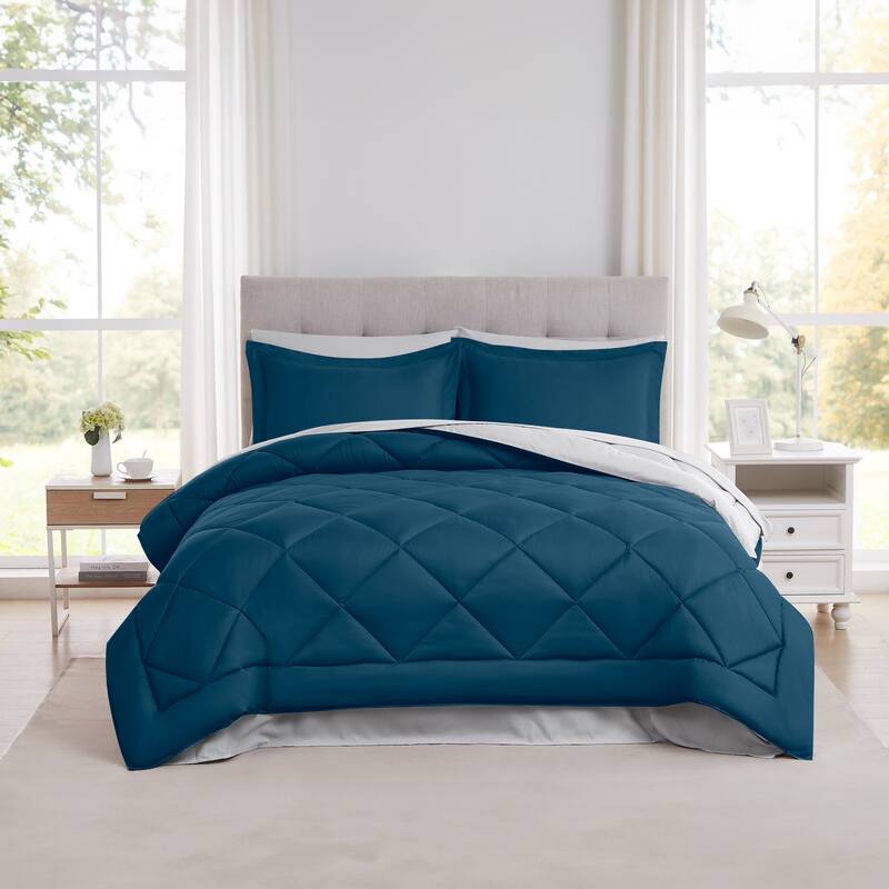 Modern Threads 7-Piece Reversible Comforter Set - Includes Comforter, Sheets, Pillowcases, Shams